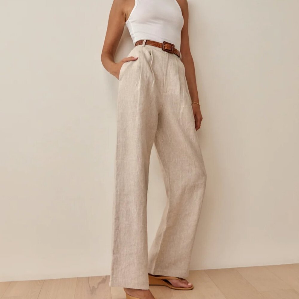 Reformation Vesta Pant Oatmeal - Size 10